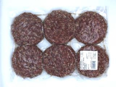 Marhahús 80/20% hamburger fagy. húspogácsa 160 gr 6db/cs. (MIR159)